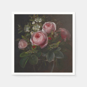 J.L. Jensen - Rozen en boomanemonen in een... Servet