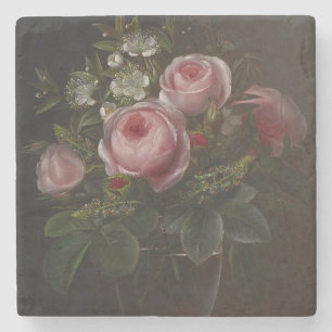 J.L. Jensen - Rozen en boomanemonen in een... Stenen Onderzetter