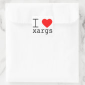 J'❤️ les autocollants xargs (Sac)