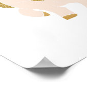 J letter gepersonaliseerde naam monogram met pony poster (Hoek)