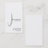 J Lettre Alphabet Carte de visite gris (Devant / Derrière)