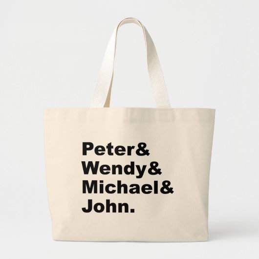 J.M. Barrie's Peter Pan | Peter Wendy Michael John Grote Tote Bag (Voorkant)