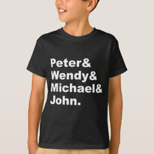 J.M. Barrie's Peter Pan Peter Wendy Michael John T-shirt