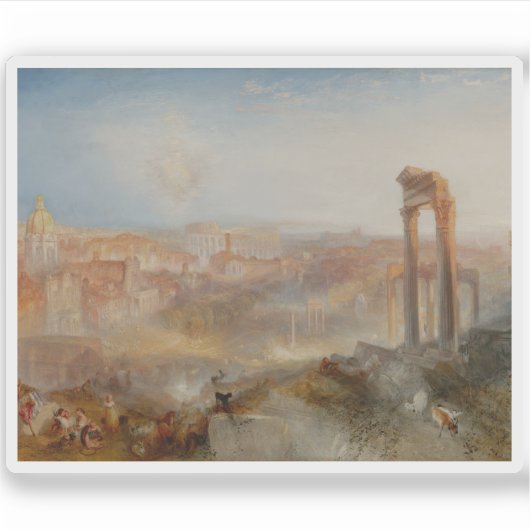 J.M.W. Turner - Modern Rome - Campo Vaccino Sticker (Voorkant)