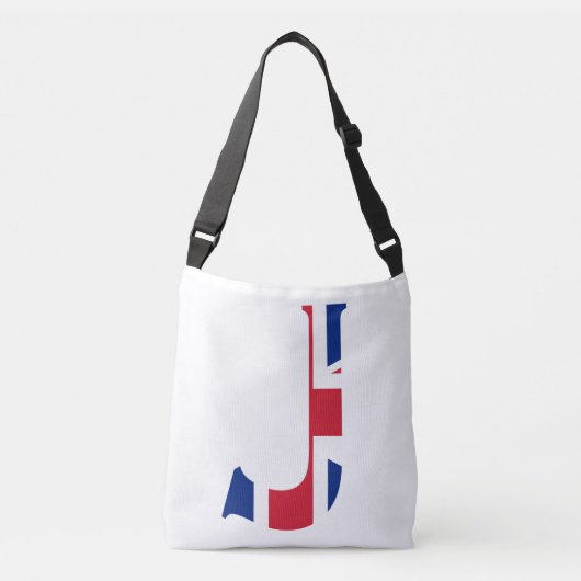 J Monogram bedekt op Union Jack Flag cbbcnt Crossbody Tas (Voorkant)