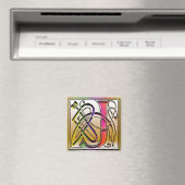 J Monogram "Celtic Rainbow" Magnet Carré (In Situ (Lave-vaisselle))
