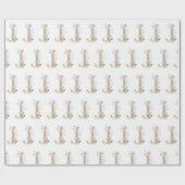 J Monogram Floral Cadeaupapier (Vlak)