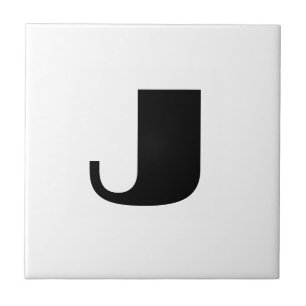 "J" monogram Tegeltje