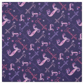 J monogramme et nom personnalisé tissu Jennifer (Échantillon)