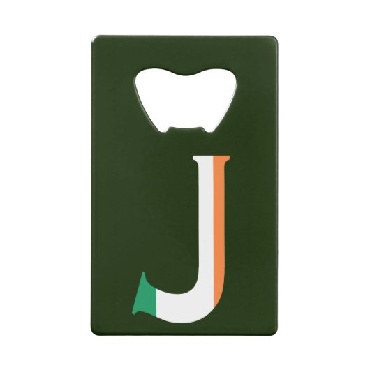 J Monogramme superposé sur le drapeau irlandais (Devant)