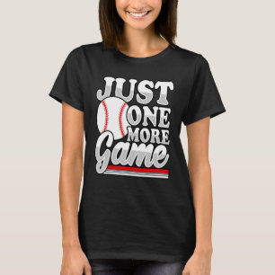 J Nog een spel Baseball Game Dag Baseball Speler T-shirt