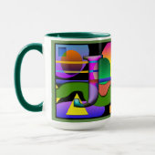 J O Monogramed, Initialed Coffee Mok (Links)