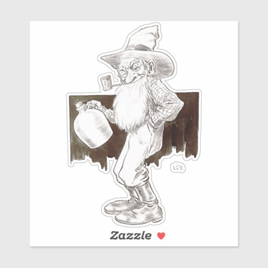 J P Bernard Moonshiner Stickers Vinyl Coupé Sur Me (Feuille)