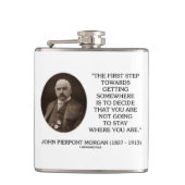 J.P. Morgan eerste stap naar ergens anders Heupfles (Voorkant)