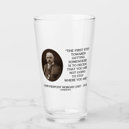 J.P. Morgan First Step Towards Getting Somewhere Glas (Voorkant)