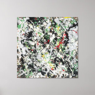 J. P. - Nummer 12 - 1950 - Action painting - Canvas Afdruk