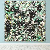 J. P. - Nummer 15 - 1950 - Action painting - Canvas Afdruk (Insitu (Houten vloer))