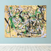 J. P. - Nummer 17 - 1949 - Action painting - Canvas Afdruk (Insitu (Houten vloer))