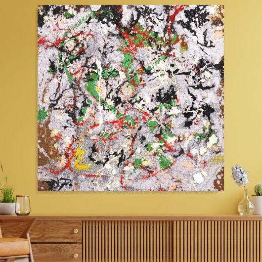 J. P. - Nummer 21 - 1950 - Action painting - Canvas Afdruk (Insitu (Woonkamer))