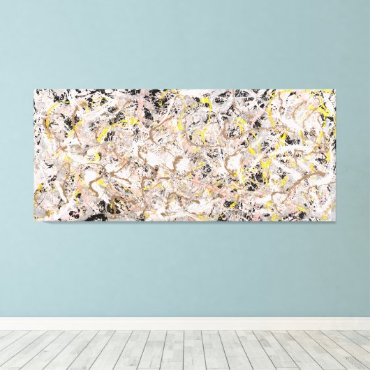 J. P. - Nummer 27 - 1950 - Action painting - Canvas Afdruk (Insitu (Houten vloer))