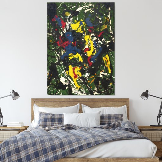 J.P. - Nummer 3 - 1948 - Abstract expressionisme - Canvas Afdruk (Insitu (Slaapkamer))