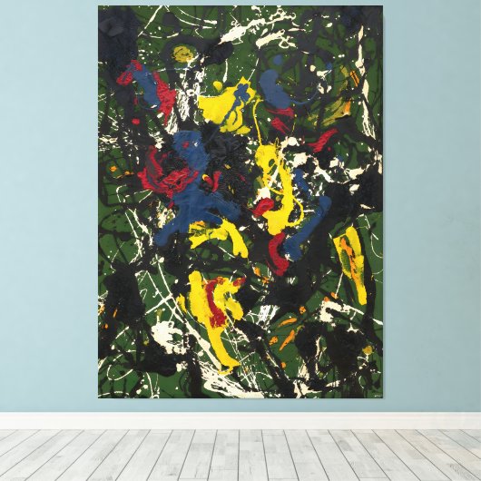 J.P. - Nummer 3 - 1948 - Abstract expressionisme - Canvas Afdruk (Insitu (Houten vloer))
