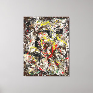 J. P. - NUMMER 4 - 1950 - Action painting - Canvas Afdruk