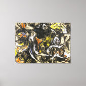 J. P. - NUMMER 8 - 1952 - Zwart Pourings - Canvas Afdruk (Voorkant)