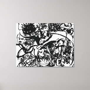 J. P. - NUMMER 8 - ZWART STROMEND - 1951 - CANVAS AFDRUK