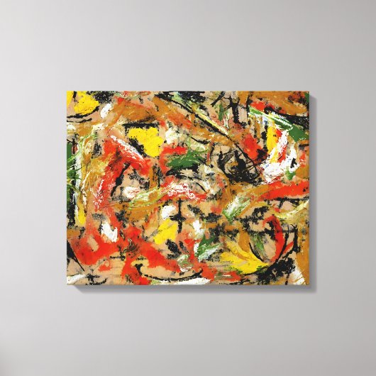 J. P. - ONGETITELD - 1953-54 -Abstract expressioni Canvas Afdruk (Voorkant)