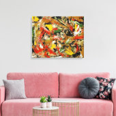 J. P. - ONGETITELD - 1953-54 -Abstract expressioni Canvas Afdruk (Insitu (Woonkamer))