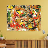J. P. - ONGETITELD - 1953-54 -Abstract expressioni Canvas Afdruk (Insitu (Woonkamer))