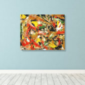J. P. - ONGETITELD - 1953-54 -Abstract expressioni Canvas Afdruk (Insitu (Houten vloer))