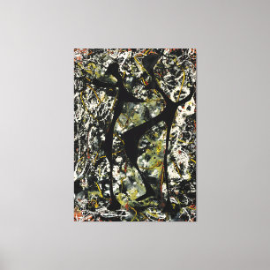 J. P. - RHYTHMISCHE DANS - 1948 - Action painting- Canvas Afdruk