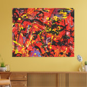 J. P. - RODE COMPOSITIE - 1946 - Action painting - Canvas Afdruk (Insitu (Woonkamer))