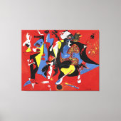 J. P. - ROOD en BLAUW - 1946 - Abstract - Canvas Afdruk (Voorkant)