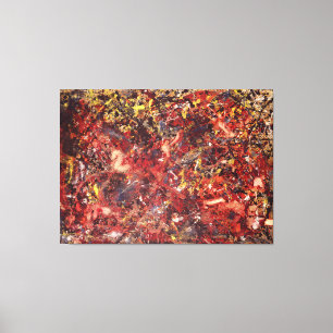 J.P. - SCHILDERIJ A - 1950 - Abstract expressionis Canvas Afdruk