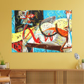 J. P. - STENOGRAFISCH FIGUUR - c. 1942 - Abstract Canvas Afdruk (Insitu (Woonkamer))