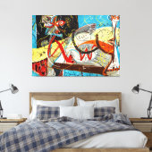 J. P. - STENOGRAFISCH FIGUUR - c. 1942 - Abstract Canvas Afdruk (Insitu (Slaapkamer))