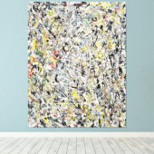 J. P. - WIT LICHT - 1954 - Action painting - Canvas Afdruk (Insitu (Houten vloer))