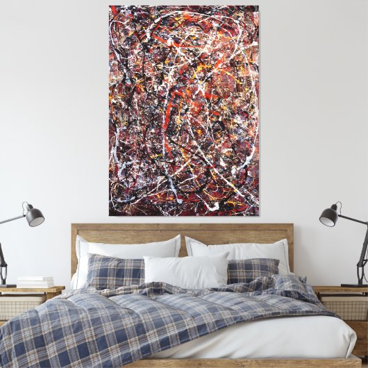 J.P. - ZONDER TITEL - 1948 - Abstract Expressionis Canvas Afdruk (Insitu (Slaapkamer))