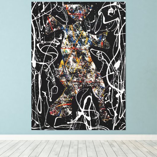 J. P. - Zonder titel (Uitgeknipt figuur) - 1948 - Canvas Afdruk (Insitu (Houten vloer))