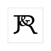 J&R Monogram bruiloft Rubberstempel (Afrduk)