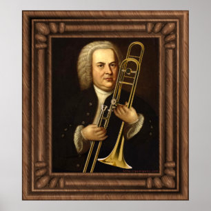 J.S. Bach met trombone Poster