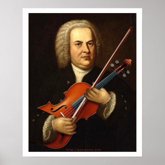 J.S. Bach met Viola Poster (Voorkant)
