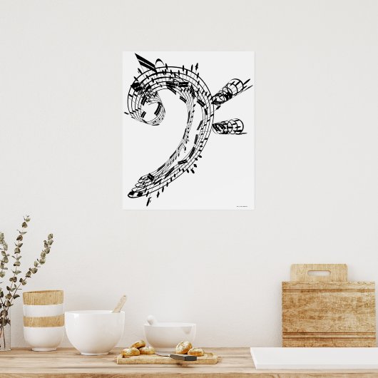 J.S.Bach's Cello Suite Poster (Keuken)