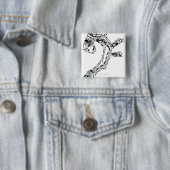 J.S.Bach's Cello Suite Vierkante Button 5,1 Cm (In situ)