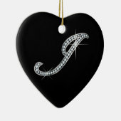 J script "Diamond Bling" Keramisch Ornament (Rechts)