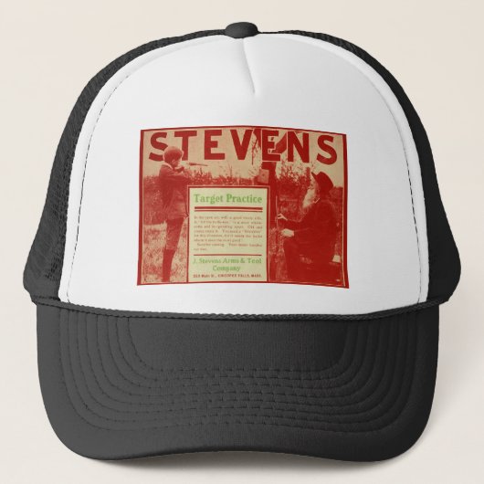 J Stevens vuurwapenrood Pistool en trucker Hat Trucker Pet (Voorkant)