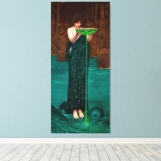 J. W. WATERHOUSE - CIRCE INVIDIOSA - 1892 - CANVAS AFDRUK (Insitu (Houten vloer))